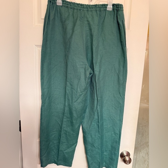 Sandy Starkman linen blend set! Top is L Bottom is M! Cool airy breezy comfy - Picture 3 of 10